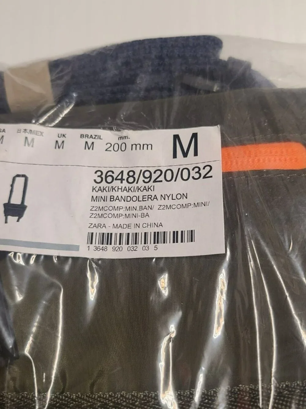 Zara Mini Bandolera Nylon Size M 3648/920